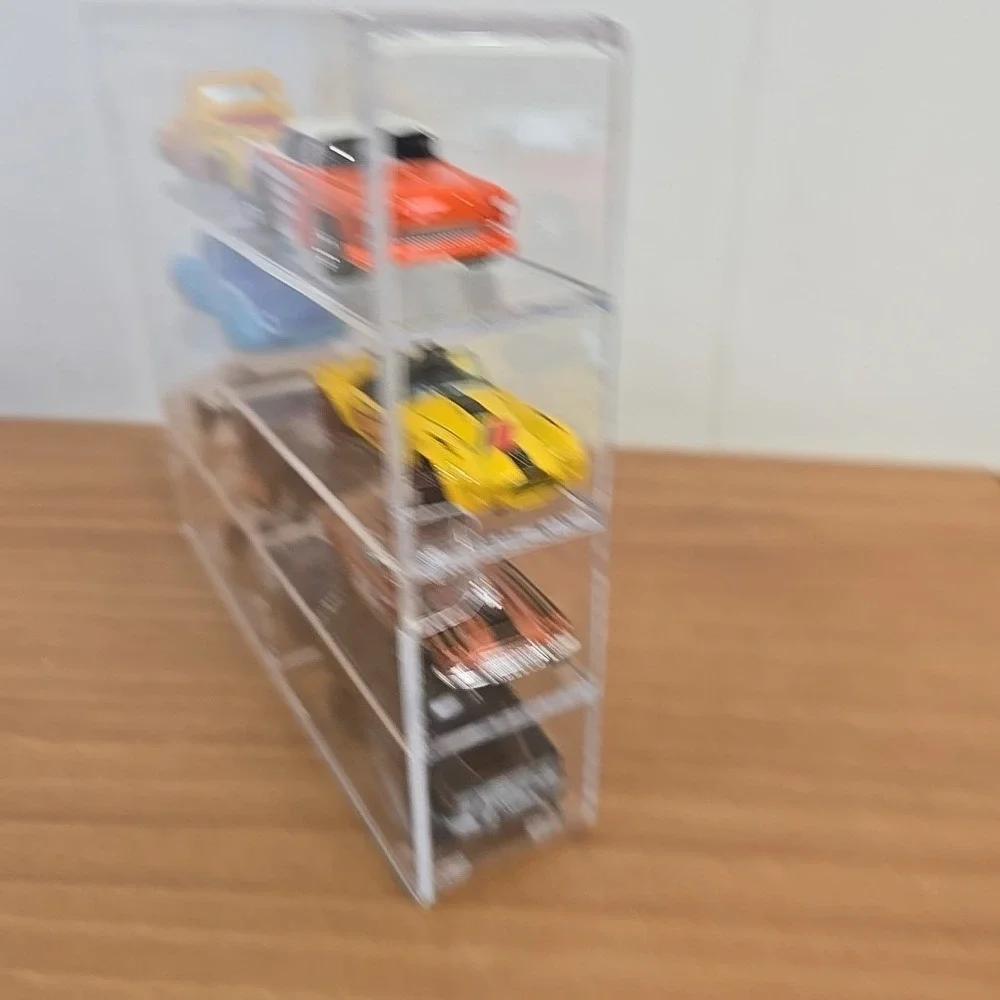 Clear Acrylic Display Case 1:64 Scale Diecast‎ Cars INCLUDING Mix H of CARS x 8